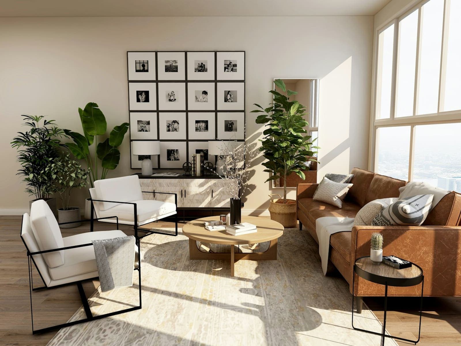 Bright, professionally cleaned living room with natural light in a Haines City home